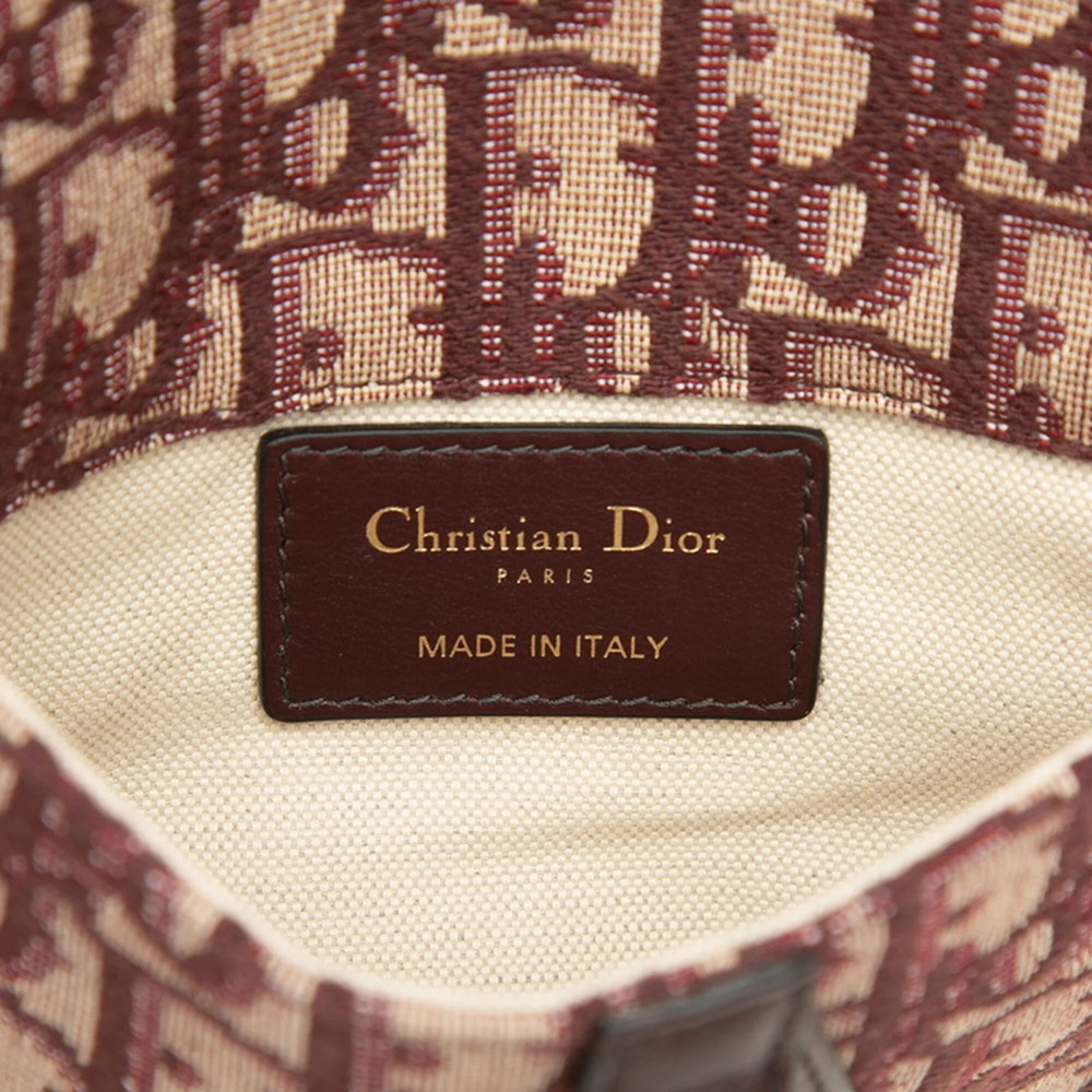 Christian Dior Dior Oblique Trotter Saddle Body Bag Waist Belt Wine Red Beige... - Picture 5 of 6